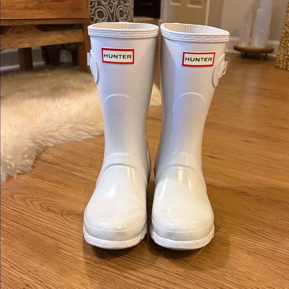 Hunter Women's White Rain Boots